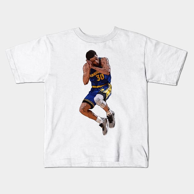 Stephen  Curry Night Night Celebration Kids T-Shirt by Playful Creatives